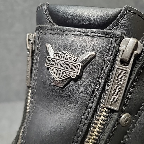 Harley Davidson Brake Light Mens Size 11.5 Motorcycle Boots Black Leather D91680 - Picture 10 of 16